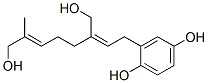 2-[8-Hydroxy-3-(hydroxymethyl)-7-methyl-2,6-octadienyl]-1,4-benzenediol structure