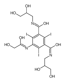 N,N'-二(2,3-二羟基丙基)-5-[(羟基乙酰基)氨基]-2,4,6-三碘-1,3-苯二甲酰胺结构式