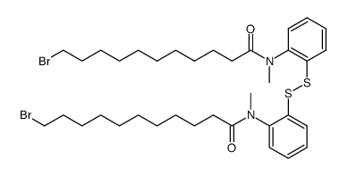 N,N'-(disulfanediylbis(2,1-phenylene))bis(11-bromo-N-methylundecanamide) Structure