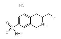 3-(氟甲基)-1,2,3,4-四氢异喹啉-7-磺酰胺盐酸盐结构式