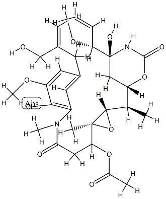 Maytansine, O3-acetyl-O3-de2-(acetylmethylamino)-1-oxopropyl-30-hydroxy-结构式