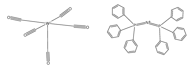 {bis(triphenylphosphine)nitrogen}{HW(CO)5}结构式