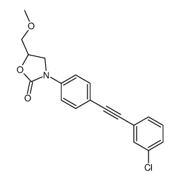 3-[4-[2-(3-chlorophenyl)ethynyl]phenyl]-5-(methoxymethyl)-1,3-oxazolidin-2-one结构式