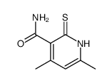 1,2-Dihydro-4,6-dimethyl-2-thioxo-3-pyridinecarboxamide结构式