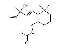 (E)-(2-(3-hydroxy-3-methylpenta-1,4-dien-1-yl)-3,3-dimethylcyclohex-1-en-1-yl)methyl acetate结构式