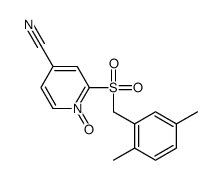 2-[(2,5-dimethylphenyl)methylsulfonyl]-1-oxidopyridin-1-ium-4-carbonitrile结构式
