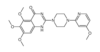 5,6,7-trimethoxy-2-[4-(4-methoxy-pyridin-2-yl)-piperazin-1-yl]-1H-quinazolin-4-one结构式
