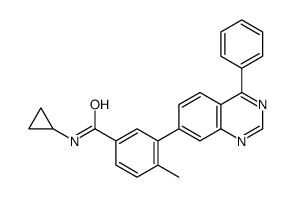 N-cyclopropyl-4-methyl-3-(4-phenylquinazolin-7-yl)benzamide Structure