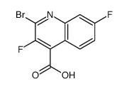 2-bromo-3,7-difluoroquinoline-4-carboxylic acid结构式