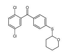 2,5-dichloro-4'-(tetrahydro-2-pyranylthio)benzophenone Structure