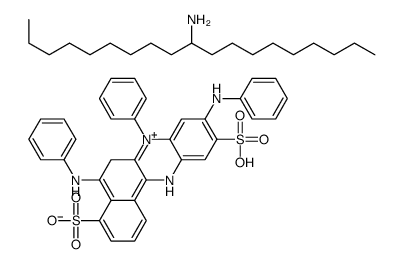 hydrogen 7-phenyl-5,9-bis(phenylamino)-4,10-disulphonatobenzo[a]phenazinium, compound with nonadecan-10-amine (1:1) picture