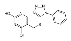 5-[(1-phenyltetrazol-5-yl)sulfanylmethyl]-1H-pyrimidine-2,4-dione结构式