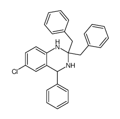 2,2-Dibenzyl-6-chloro-4-phenyl-1,2,3,4-tetrahydro-quinazoline结构式