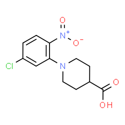 1-(5-Chloro-2-nitrophenyl)-4-piperidinecarboxylic acid structure