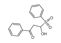 3-benzenesulfonyl-3-hydroxy-1-phenyl-propan-1-one结构式