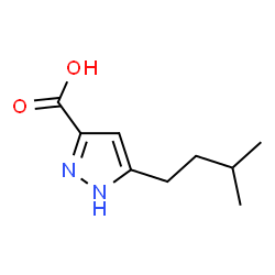 3-isopentyl-1H-pyrazole-5-carboxylic acid Structure
