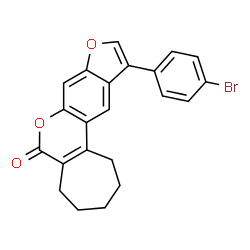 11-(4-Bromophenyl)-2,3,4,5-tetrahydrocyclohepta[c]furo[3,2-g]chromen-6(1H)-one Structure