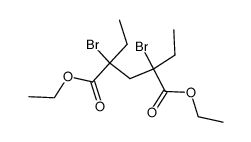 2,4-diethyl-2,4-dibromo-glutaric acid diethyl ester结构式