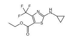 5-Thiazolecarboxylic acid, 2-(cyclopropylamino)-4-(trifluoromethyl)-, ethyl ester结构式