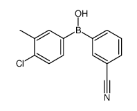 (4-chloro-3-methylphenyl)-(3-cyanophenyl)borinic acid结构式