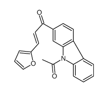 1-(9-acetylcarbazol-2-yl)-3-(furan-2-yl)prop-2-en-1-one Structure