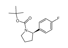 (R)-tert-butyl 2-(4-fluorophenyl)pyrrolidine-1-carboxylate结构式