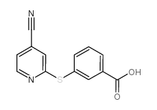 3-(4-cyanopyridin-2-ylthio)benzoic acid structure