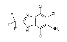 4,6,7-trichloro-2-(trifluoromethyl)-1H-benzimidazol-5-amine结构式