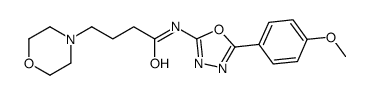 N-[5-(4-methoxyphenyl)-1,3,4-oxadiazol-2-yl]-4-morpholin-4-ylbutanamide结构式