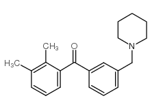 2,3-DIMETHYL-3'-PIPERIDINOMETHYL BENZOPHENONE结构式