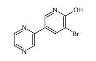 3-bromo-5-pyrazin-2-yl-1H-pyridin-2-one结构式