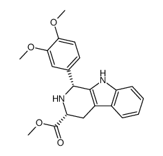 (1R,3R)-1-(3,4-dimethoxyphenyl )-2,3,4,9-tetrahydro-1H-β-carboline-3-carboxylic acid methyl ester Structure