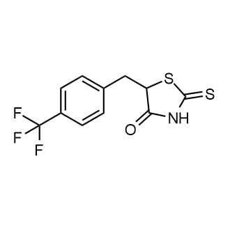 2-Thioxo-5-(4-(trifluoromethyl)benzyl)thiazolidin-4-one Structure