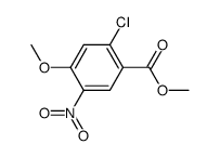 2-Chloro-4-Methoxy-5-nitro-benzoic acid Methyl ester结构式