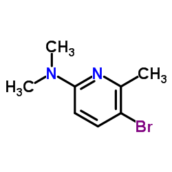 5-Bromo-N,N,6-trimethyl-2-pyridinamine Structure
