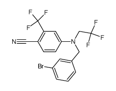 4-[(3-Bromobenzyl)(2,2,2-trifluoroethyl)amino]-2-(trifluoromethyl)benzonitrile Structure