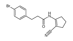 3-(4-bromophenyl)-N-(2-cyanocyclopenten-1-yl)propanamide Structure