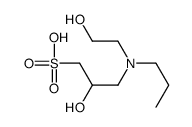 2-hydroxy-3-[2-hydroxyethyl(propyl)amino]propane-1-sulfonic acid结构式