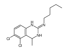 5,6-dichloro-4-methyl-N-pentyl-1,4-dihydroquinazolin-2-amine结构式