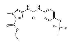 ethyl 1-methyl-4-[({[4-(trifluoromethoxy)phenyl]amino}carbonyl)amino]-1H-pyrrole-2-carboxylate Structure