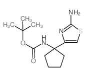 tert-butyl (1-(2-aminothiazol-4-yl)cyclopentyl)carbamate结构式