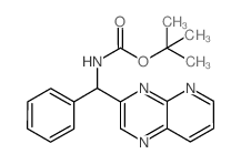 tert-butyl (phenyl(pyrido[2,3-b]pyrazin-3-yl)methyl)carbamate Structure