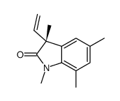 (3R)-3-ethenyl-1,3,5,7-tetramethylindol-2-one结构式