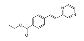 Benzoic acid, 4-[2-(2-pyrazinyl)ethenyl]-, ethyl ester Structure