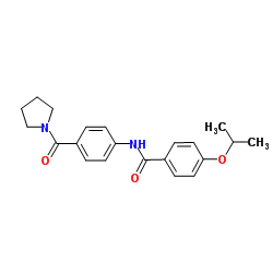 4-Isopropoxy-N-[4-(1-pyrrolidinylcarbonyl)phenyl]benzamide结构式