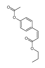 propyl 3-(4-acetyloxyphenyl)prop-2-enoate结构式