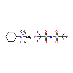 cyclohexyltrimethylammonium bis(trifluoromethanesulfonyl)imide Structure