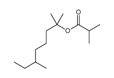 2,6-dimethyloctan-2-yl 2-methylpropanoate结构式