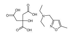 2-(carboxymethyl)-2,4-dihydroxy-4-oxobutanoate,diethyl-[(5-methyl-1,2-oxazol-3-yl)methyl]azanium结构式