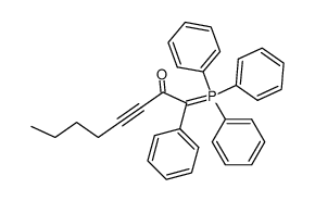 1-Phenyl-1-triphenylphosphoranylideneoct-3-yn-2-one结构式